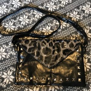 Black studded purse